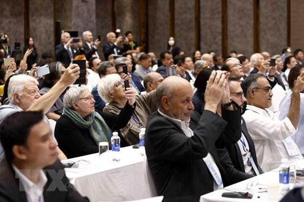 Lors de l'ouverture de la 22e Assemblée du Conseil mondial de la paix. Photo : VNA.