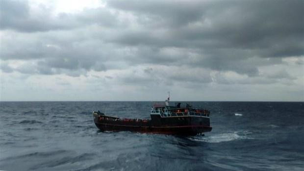 Le bateau de pêche Lady R3 à la dérive au large de la province méridionale de Bà Ria-Vung Tàu. Photo : VNA. 