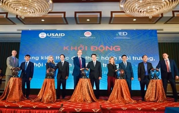 Cérémonie de lancement de l'initiative ESG. Photo: Ambassade des États-Unis au Vietnam