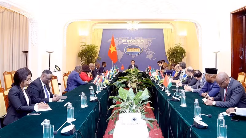 Le vice-ministre des Affaires étrangères Do Hung Viet a rencontré une délégation d’ambassadeurs africains. 