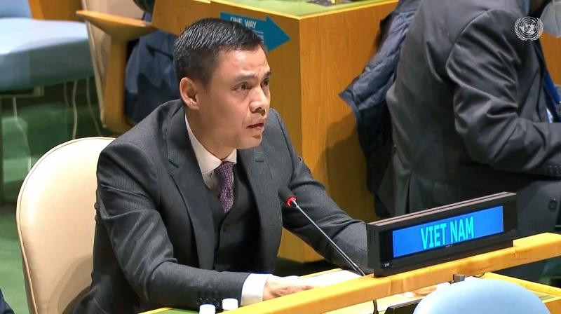Le représentant permanent du Vietnam auprès de l’ONU, Dang Hoàng Giang. Photo: VOV