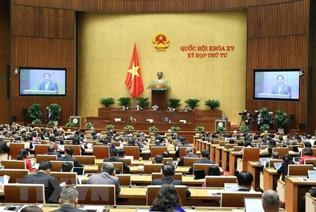 Panorama de la séance de travail des députés de l'AN. Photo : VNA