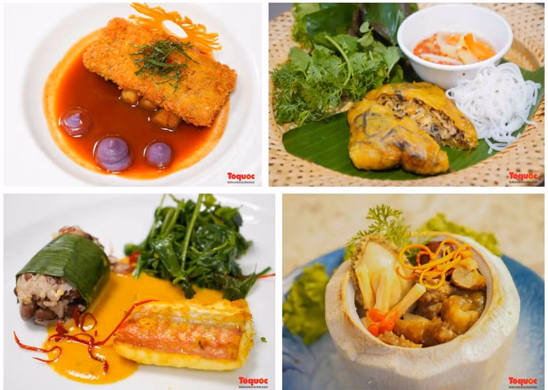 Des plats spéciaux et uniques ont été présentés par les chefs lors de l’événement. Photo : TQ. Des plats spéciaux et uniques ont été présentés par les chefs lors de l’événement. Photo : TQ.