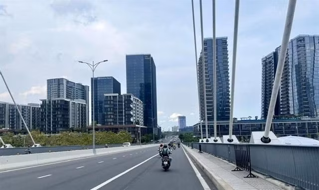 Nouveaux développements dans la zone urbaine de Thu Thiem à Ho Chi Minh-Ville. Photo : VNA.