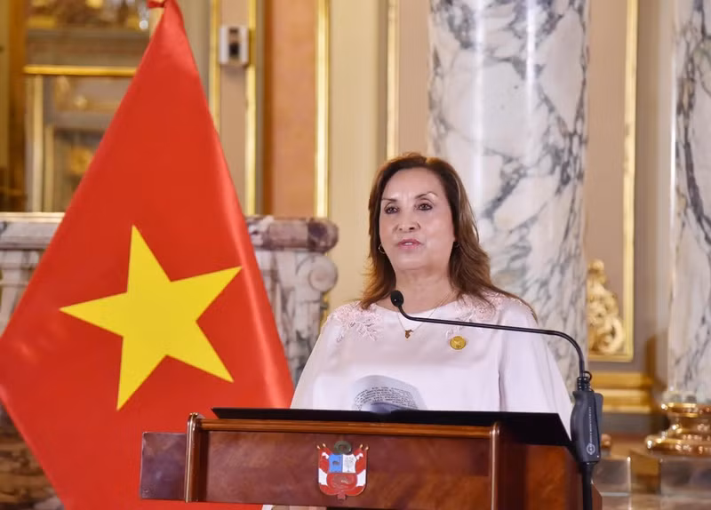 La présidente péruvienne, Dina Ercilia Boluarte Zegarra. Photo : VNA.