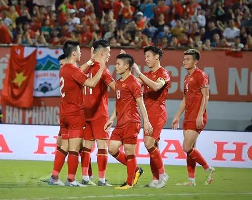 L'équipe de football masculin du Vietnam. Photo: AVI 
