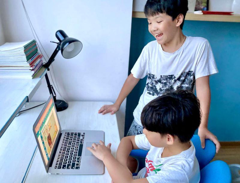 La plateforme d’apprentissage de l’anglais d'EDUPIA s’adresse aux enfants de moins de 6 ans ainsi qu’aux élèves du primaire et du secondaire. Photo : baodautu.