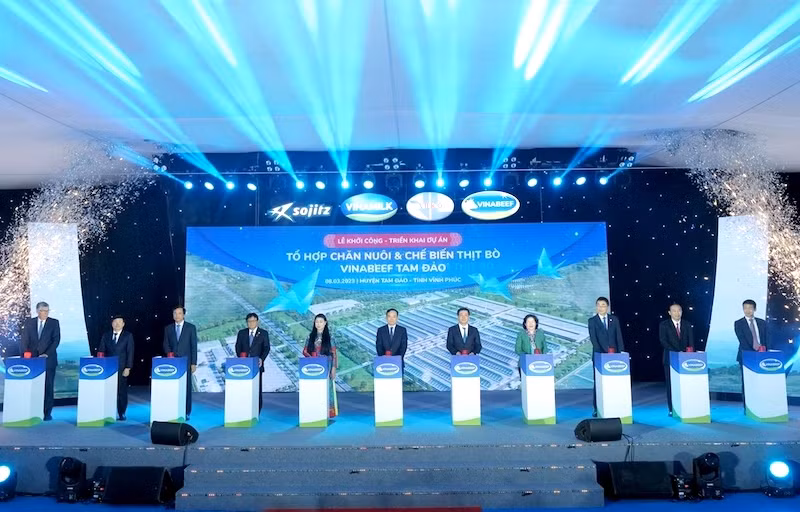 La cérémonie de lancement des travaux de construction du projet a lieu le 8 mars. Photo : VNA.