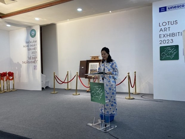 La peintre Nguyên Thi Kim Duc. Photo : VOV.
