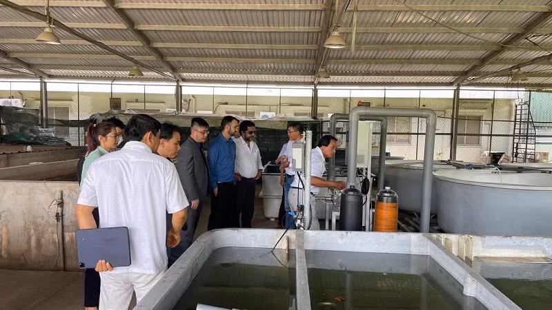 Des experts israéliens et vietnamiens lors de la cérémonie d’ouverture du système de filtration d’eau installé par Israël à l'Université d’agriculture et de foresterie de Hô Chi Minh-Ville. Photo : Ambassade d’Israël au Vietnam. Des experts israéliens et vietnamiens lors de la cérémonie d’ouverture du système de filtration d’eau installé par Israël à l'Université d’agriculture et de foresterie de Hô Chi Minh-Ville. Photo : Ambassade d’Israël au Vietnam.