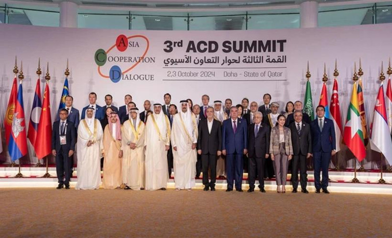 Les délégués lors du 3e Sommet du Dialogue pour la coopération asiatique à Doha. photo : QNA.