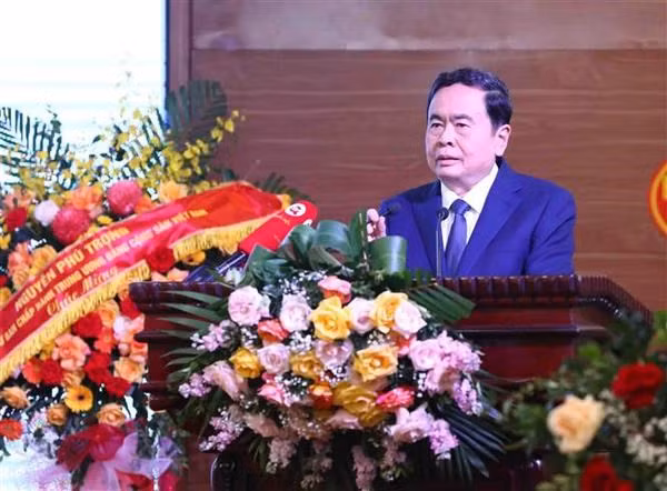 Le vice-président permanent de l'Assemblée nationale, Trân Thanh Mân, s'exprime à l'événement. Photo: VNA