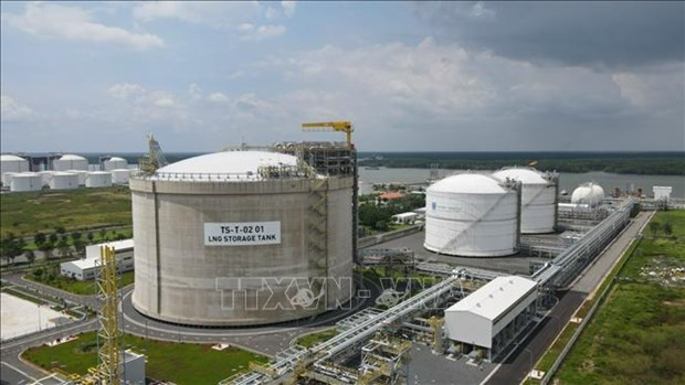 Le terminal de transbordement et de stockage de gaz naturel liquéfié (GNL) de Thi Vai, dans la province de Bà Ria-Vung Tàu. Photo : VNA.