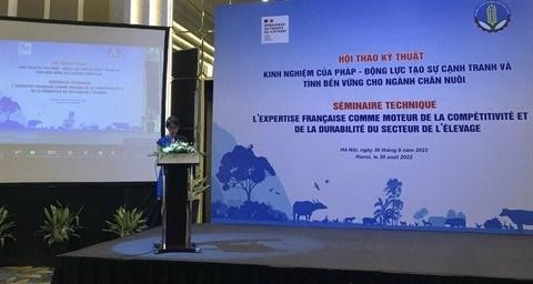 Cécile Vigneau, chargée d’affaires a.i. de l’ambassade de France au Vietnam, prend la parole lors du séminaire. Photo : VOV