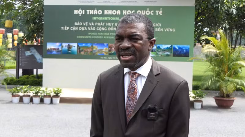 Le directeur du Centre du patrimoine mondial de l’UNESCO, M. Lazare Eloundou Assomo. Photo : The World&Vietnam Report