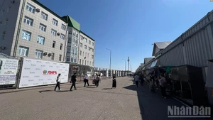 Le marché Lira, lieu d’activité commerciale des Vietnamiens à Pyatigorsk. Photo : Xuan Hung.
