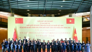 Le président de l'AN Tran Thanh Man et le président du Comité permanent de l'APN de Chine, Zhao Leji ainsi que des délégués des deux pays ont assisté à la séance.