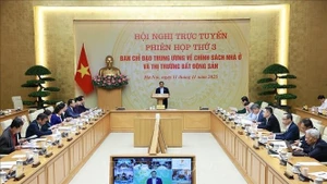 Le Premier ministre Pham Minh Chinh lors de la réunion. Photo : VNA.