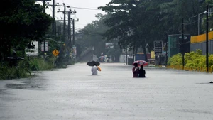 Les inondations au Sri Lanka. Photo : Xinhua/VNA.
