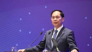 Le vice-Premier ministre vietnamien Bui Thanh Son s'exprime à la 5ᵉ conférence internationale sur la coopération entre le Vietnam et les ONG étrangères. Photo : VNA.