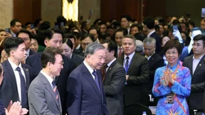 Le secrétaire général du Parti communiste du Vietnam (PCV), Tô Lâm, au Forum économique Vietnam – République de Corée. Photo: VNA