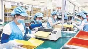 Activités de production à la Sarl Si Flex Vietnam, dans la zone industrielle de Quang Chau, chef-lieu de Viet Yen, province de Bac Giang (Nord). Photo: https://baobacgiang.vn/