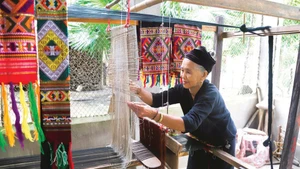 Depuis 2010, Vi Thi Dung collecte, tisse et brode avec passion les cos tumes traditionnels des O Du.