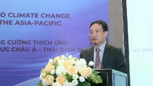 Monsieur Pham Quang Toan, directeur adjoint du département de la pêche et de l'inspection de la pêche au ministère vietnamien de l'Agriculture et de l'Environnement, a prononcé le discours d'ouverture de l'atelier. Photo : baoquocte.vn