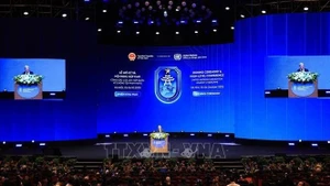 Le secrétaire général de l'ONU, António Guterres, s'exprime lors de la séance d'ouverture de haut niveau de la Convention de Hanoï, le 27 octobre 2025. Photo : VNA.