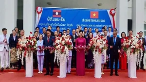 La cérémonie d’inauguration du bâtiment de traitement spécial à l’Hôpital provincial de Luang Namtha. (Photo : Nguyen Hong)