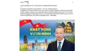 L'article sur le Vietnam publié le 3 juin par l'édition électronique de Pasaxon, l'organe officiel du Comité central du Parti populaire révolutionnaire lao (PPRL). Photo : VNA.