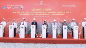 Cérémonie de mise en chantier du projet à Hanoi, le 6 septembre. Photo : VNA.