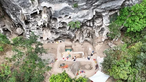 Le site archéologique de Mai Da Nguom vu d'en haut. Photo : VNA.