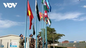 Cérémonie de levée du drapeau lors de la célébration de la Journée des Nations Unies (24 octobre). Photo : VOV.