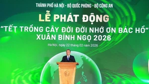Le secrétaire général du Parti, To Lam, prend la parole. Photo : Hong Ngoc.