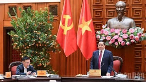 Le Premier ministre s'exprime lors de l'événement. Photo : NDEL.