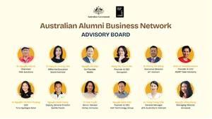 Le Conseil consultatif du Réseau d’Entrepreneurs Anciens Étudiants Australiens (AABN). Photo : Consulat général d’Australie à Ho Chi Minh-Ville.