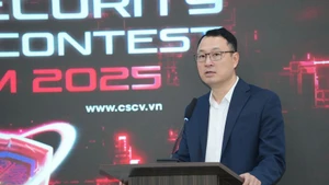 Le sous-colonel Trieu Manh Tung, directeur adjoint du Département de cybersécurité et de lutte contre la criminalité technologique du ministère vietnamien de la Sécurité publique. Photo : Ministère vietnamien de la Sécurité publique.