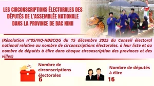 [Infographie] Les circonscriptions électorales des députés de l’Assemblée nationale dans la province de Bac Ninh