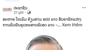 Photo du secrétaire général To Lam sur l'article sur le journal Pasaxon. Photo : capture de l'écran.