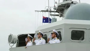 Membres d'équipage du frégate 016-Quang Trung. Photo : QĐND.