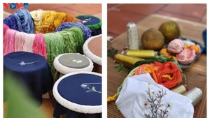 Des outils indispensables pour la broderie. Photo : VOV5.