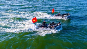 Les soldats de la Brigade des commandos marins 126. Photo : hanoimoi.