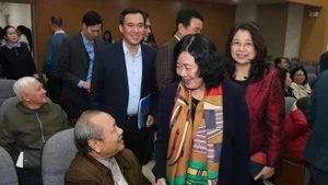 La présidente du CC du Front de la Patrie du Vietnam, Bui Thi Minh Hoai. Photo : VNA.