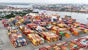 Conteneurs au port Long Binh (SOWATCO) à Hô Chi Minh-Ville. Photo : VNA.