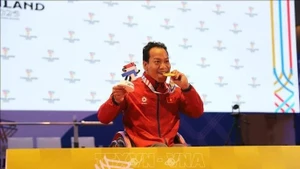 L'haltérophile vietnamien Le Van Cong (Photo : VNA)