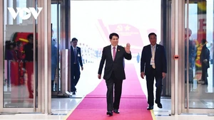 Le Président de la République, Luong Cuong à l’ouverture solennelle du XIVe Congrès national du Parti, organisée au Centre national des congrès (Hanoi).