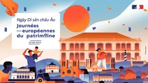 Un poster de promotion des Journées européennes du patrimoine. Photo : consulat général de France à Ho Chi Minh-Ville.