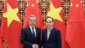 Le ministre vietnamien des Affaires étrangères Lê Hoài Trung (droite) et son homologue chinois Wang Yi. Photo : VNA.