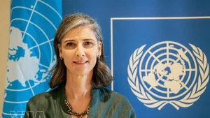 La représentante résidente du Programme des Nations Unies pour le développement (PNUD) au Vietnam, Ramla Al Khalidi. Photo : VNA.